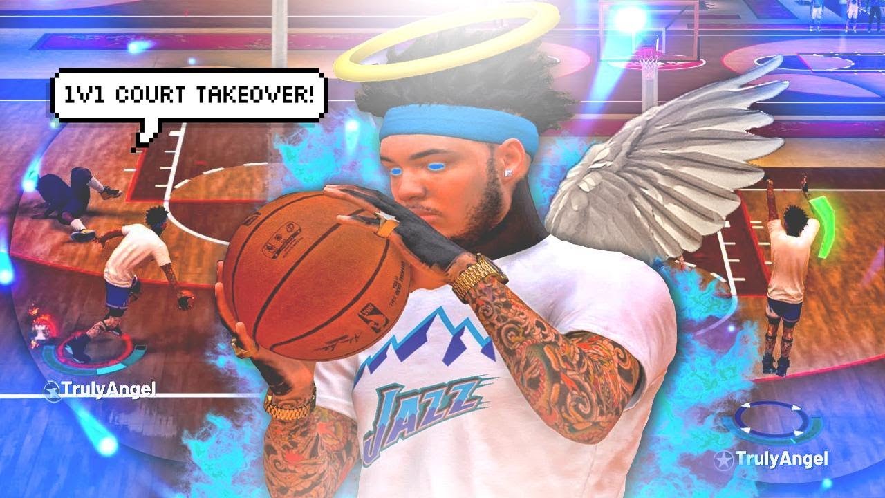 I went to the stage 1v1 court with my 6'5 Playsharp demigod & this happened 😱 BEST JUMPSHOT ON 2K19