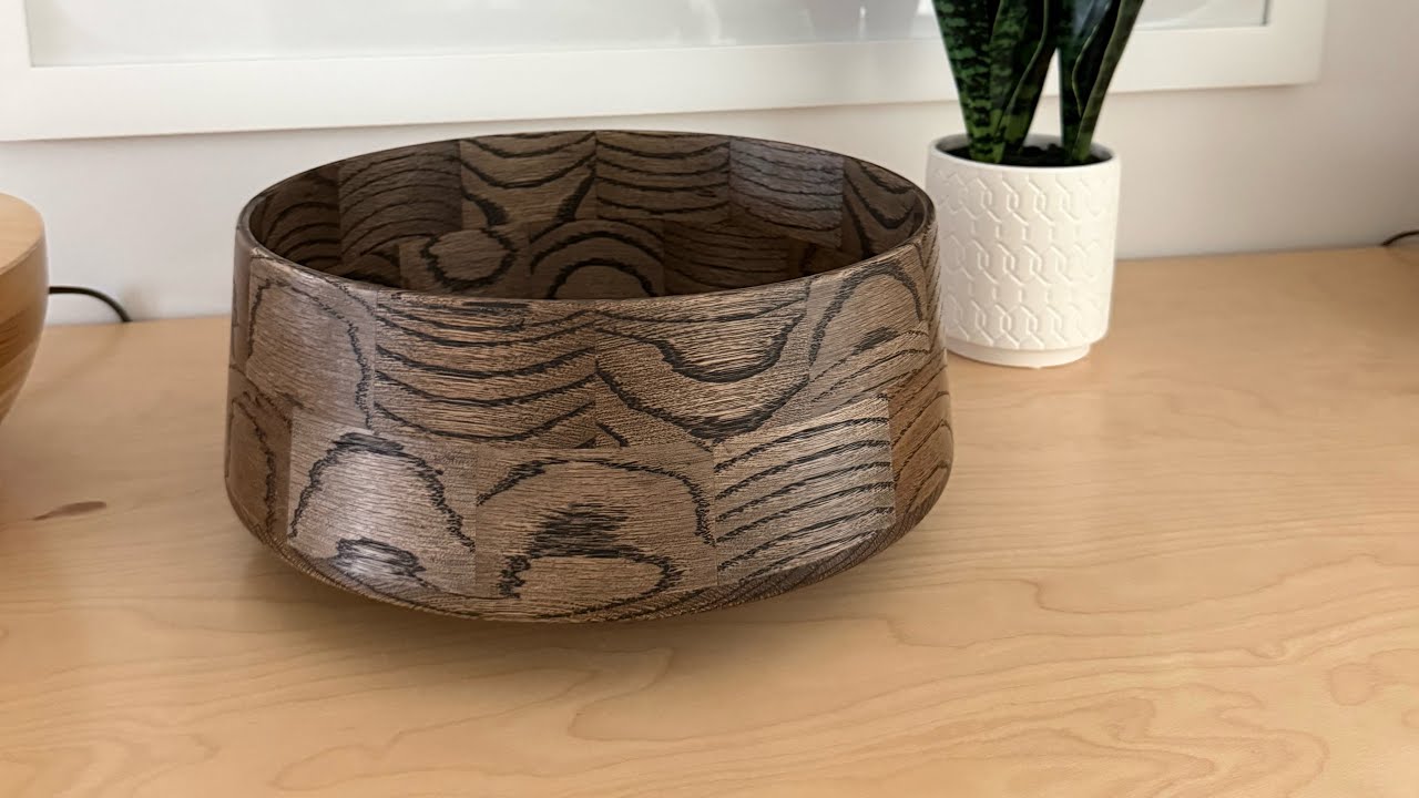 From Oak to Art: Turning a Black-Stained Wooden Bowl