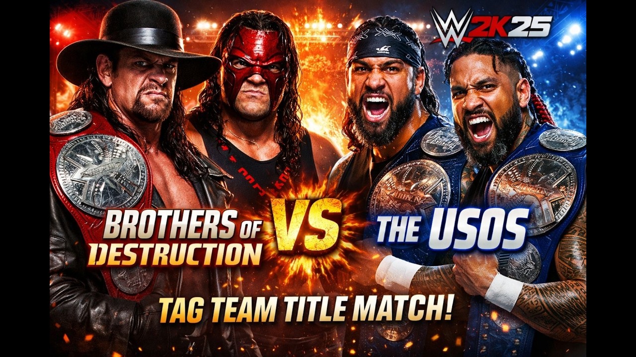 Brothers of Destruction vs The Usos for the Tag Team Titles | W2K25