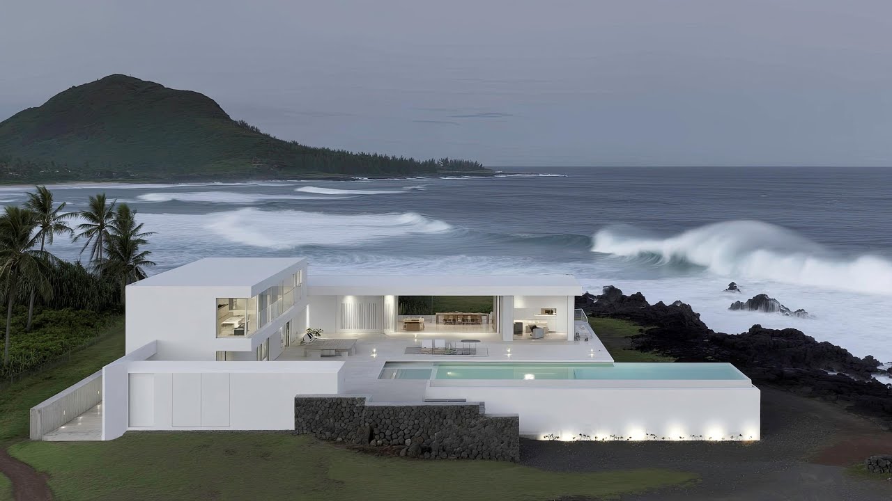 Stunning Modern Beachfront House Design Ideas with Open Floor Plans and Breathtaking Ocean Views!