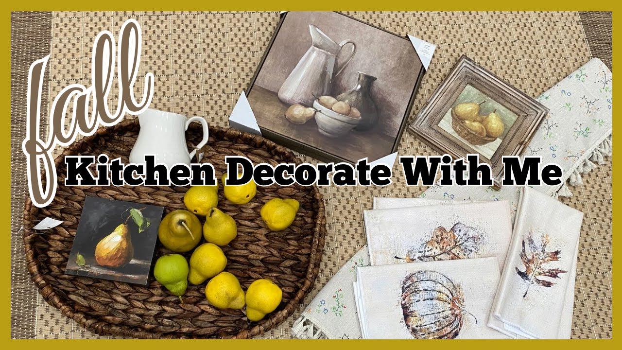 KITCHEN FALL DECOR  | NEUTRAL DECORATING FOR FALL | COTTAGE ORGANIC | DECORATE WITH ME