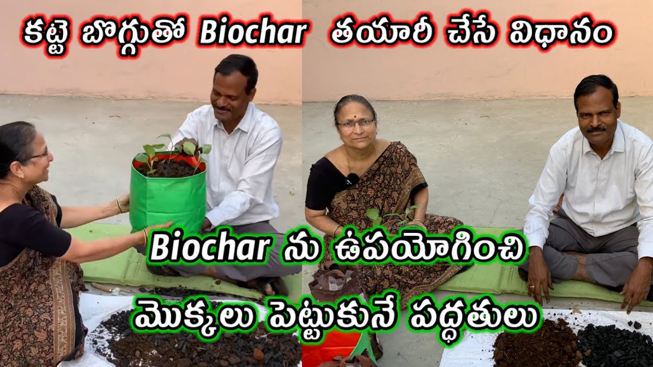 Biochar preparation & Uses || Methods of Planting Using Biochar