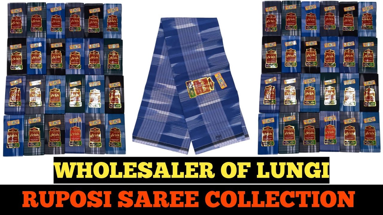Lungi Of Wholesaler Super 100%Pure Cotton | Arish Lungi Brand Wholesaler By Ruposi Saree Collection 