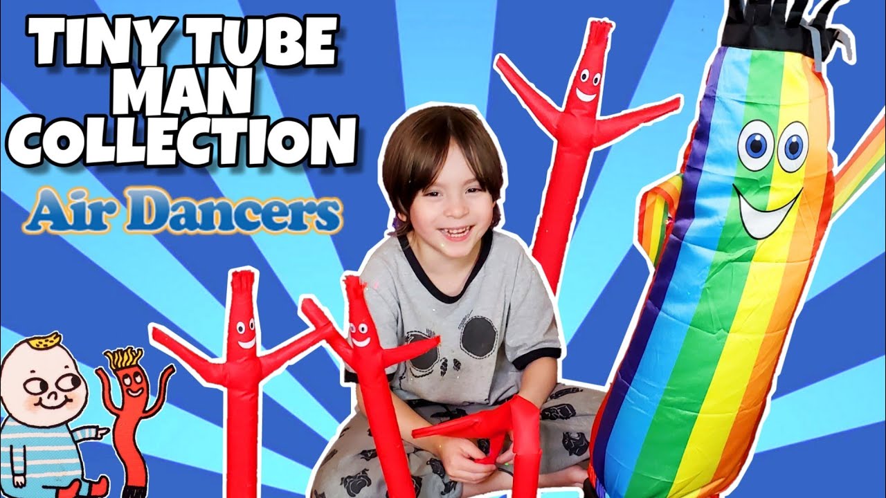 Коллекция миниатюрных надувных TUBE MAN! Будьте осторожны с пальцами! Покупка мини-танцоров Air D...