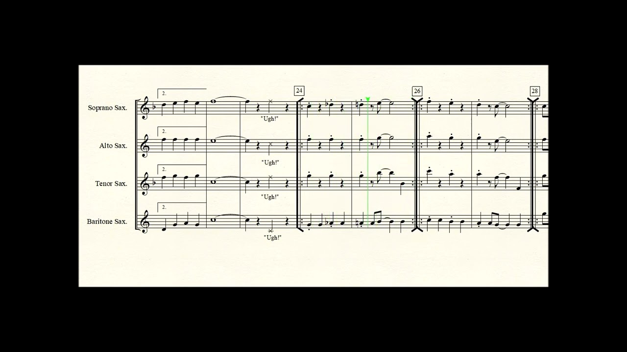 Mambo Jambo for Saxophone quartet.