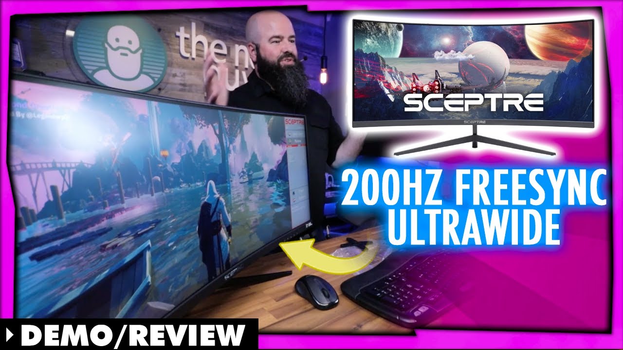 Sceptre C30 Ultrawide — игровая панель с частотой обновления 200 Гц и функцией Freesync, 30 дюймо...