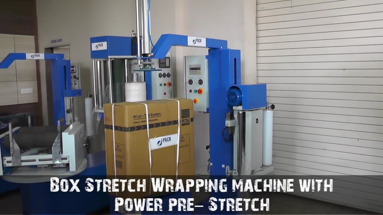Box Stretch Wrapping Machine with Power Pre Stretch