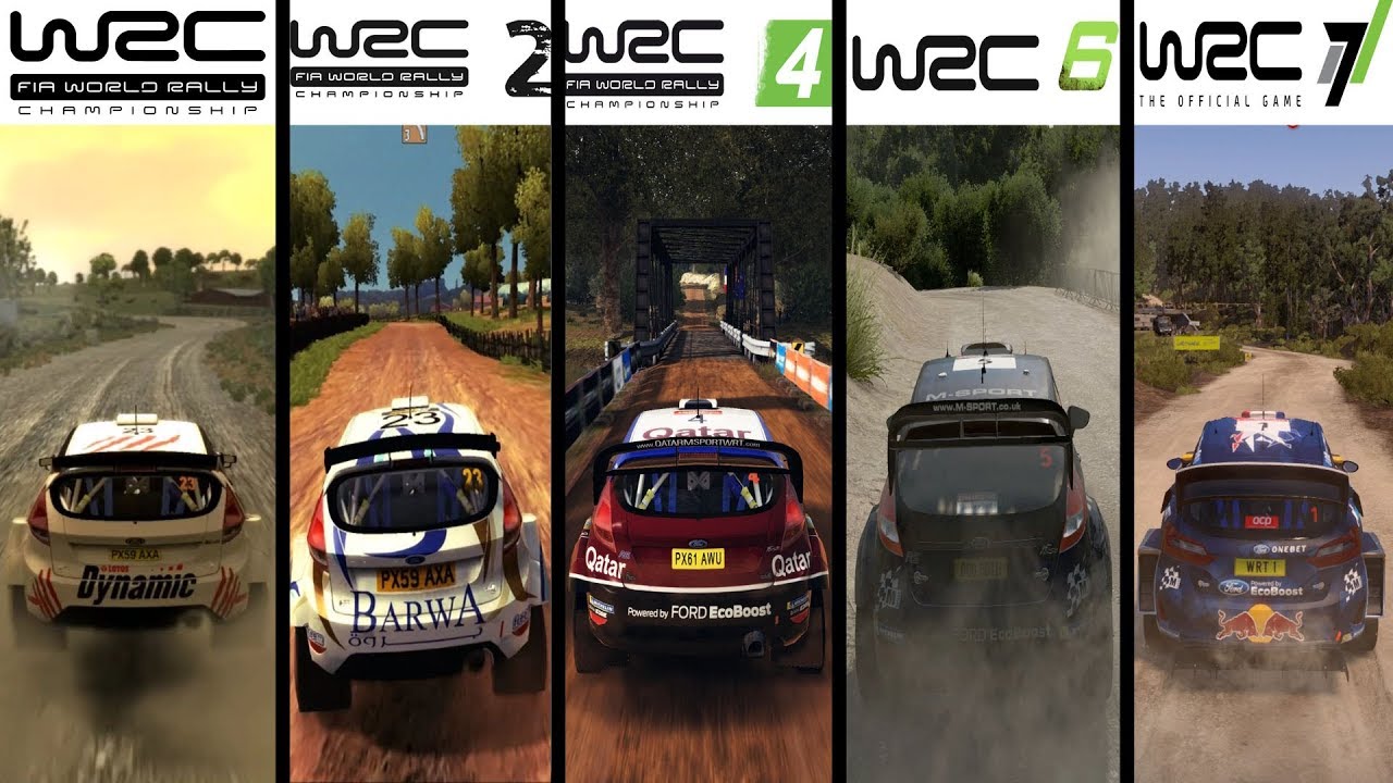 WRC vs WRC 2 vs WRC 3 vs WRC 4 vs WRC 5 vs WRC 6 vs WRC 7 - Gameplay Comparison HD