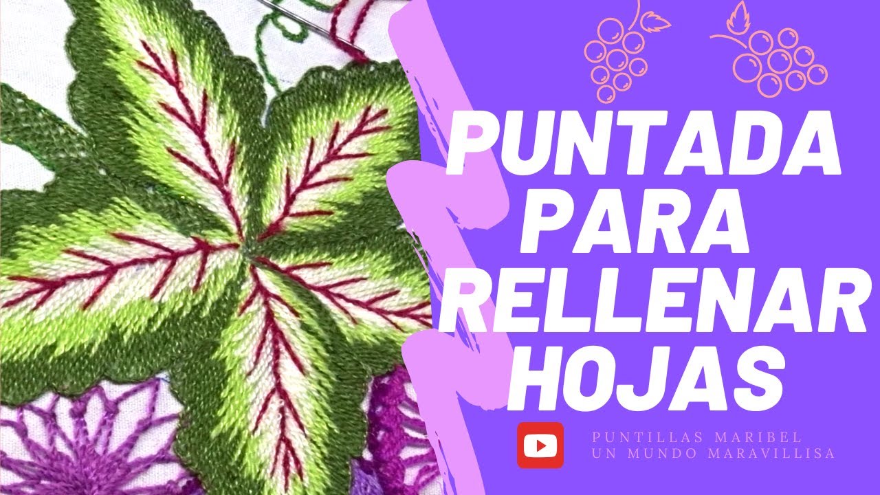 [BORDADO FANTASÍA] ☘ Puntada rellenar HOJAS ☘ | Un Mundo Maravillisa