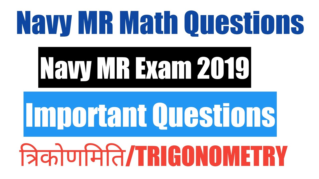 Important Navy MR Math Questions