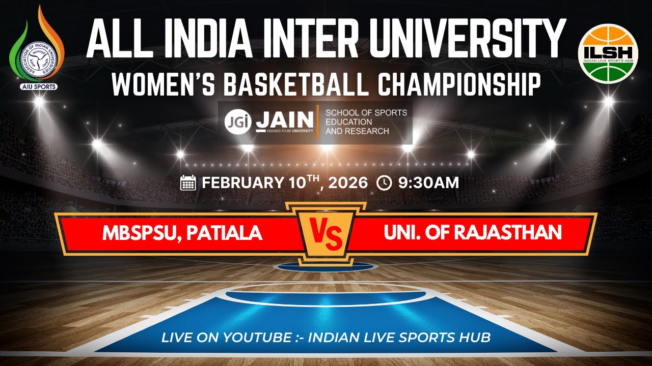 LIVE 🔴 || MBSPSU PATIALA VS UNI. OF RAJASTHAN || AIU WOMEN'S BASKETBALL CHAMPIONSHIP