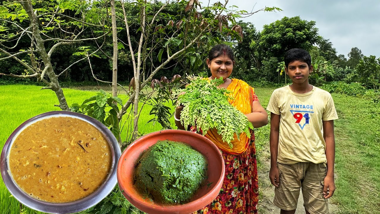 AMERICAN RUI FISH Curry With RIDGE GOURD Cooking and Eating By Mother and Son