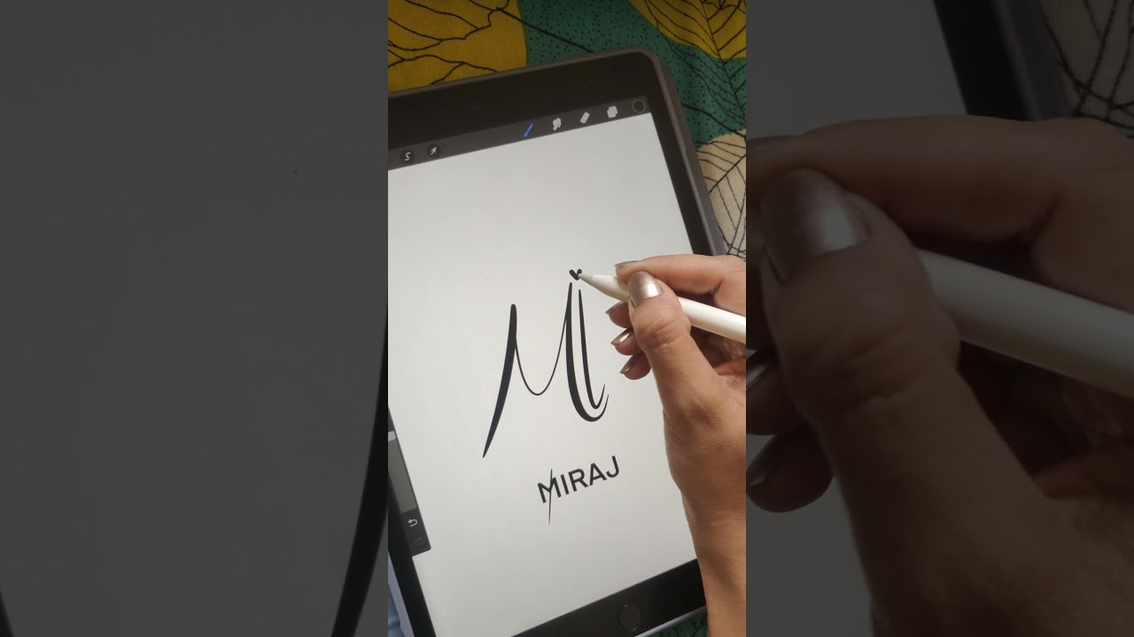 MIRAJ NAME LOGO DESIGN #logodesgin #logo #shortsfeed