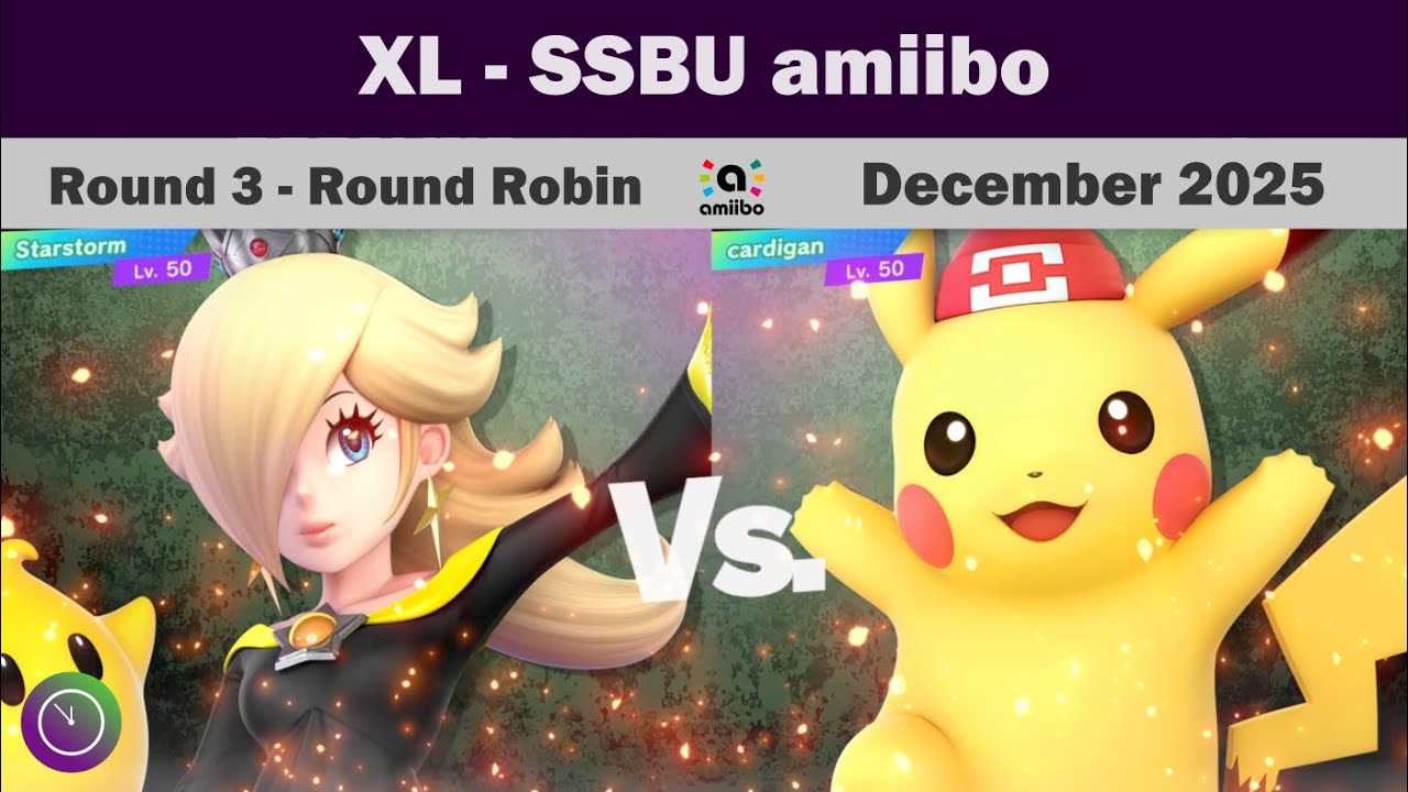 XL Amiibo FT5 Showcase: HalfMario - Rosalina vs ditto - Pikachu