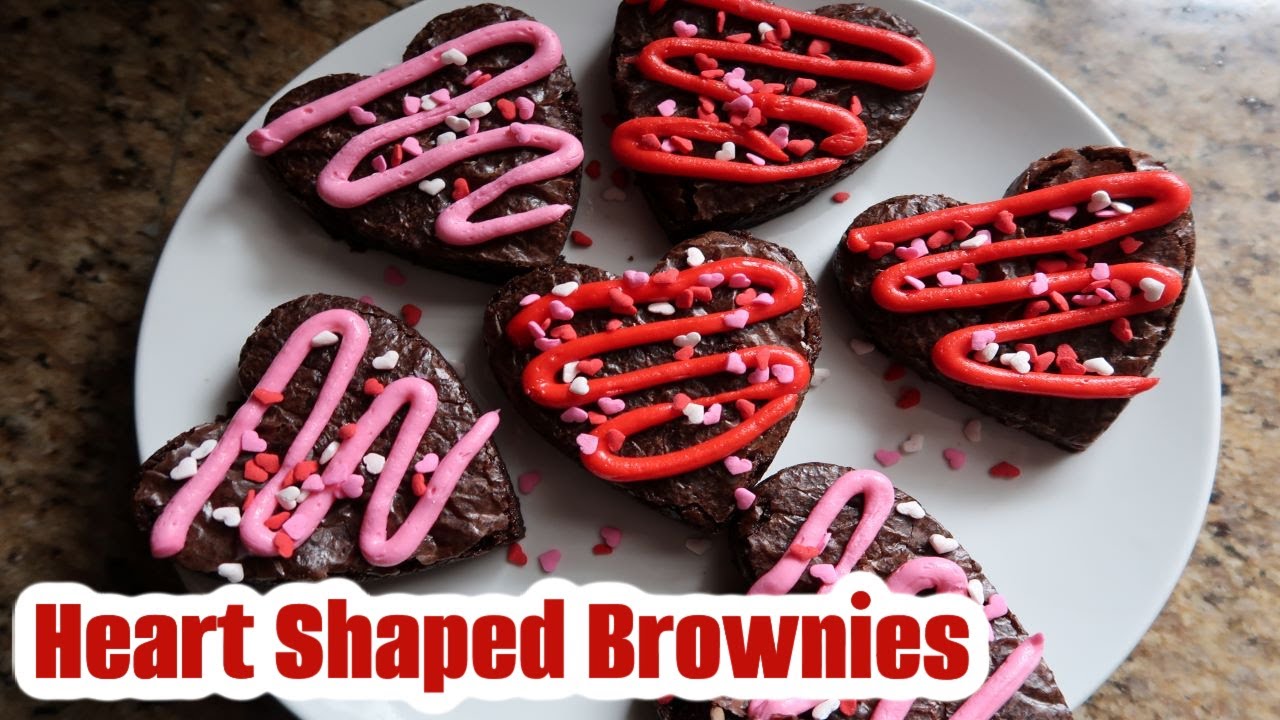 EASY HEART SHAPED BROWNIES 💗💕