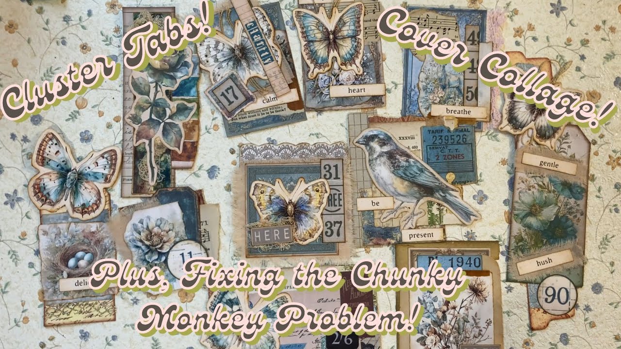 REBOUND & REVIVE: My Junk Journal January Binding Crisis + Day 26 Fabric Cover Collage