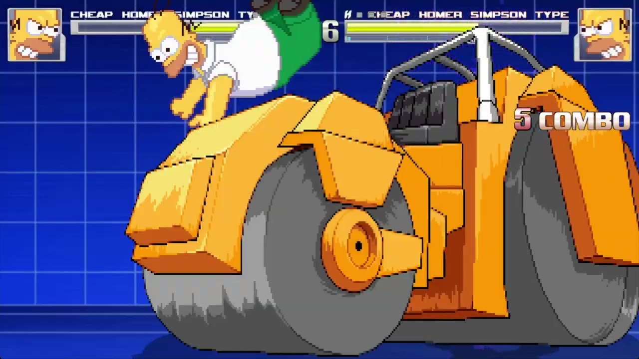 MUGEN Fight | Cheap Homer Simpson Type VS Cheap Homer Simpson Type