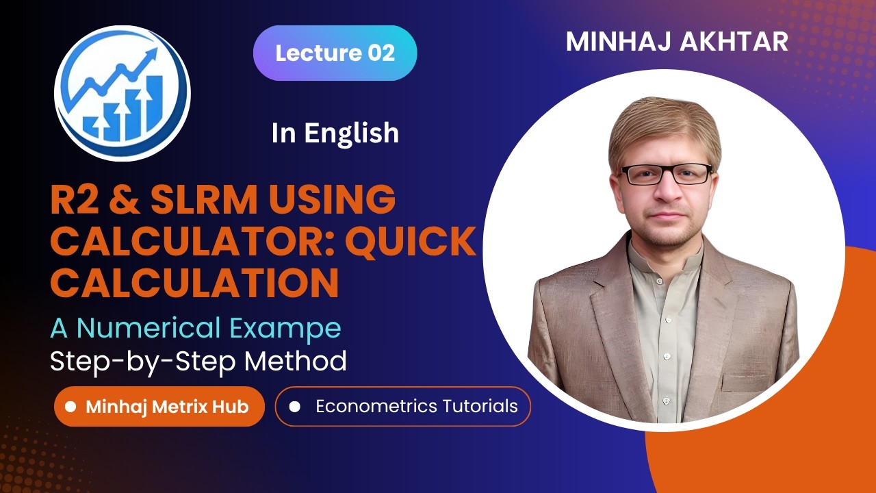 How to Find SLR Coefficients & R² Quickly Using a Calculator | Econometrics Tutorial