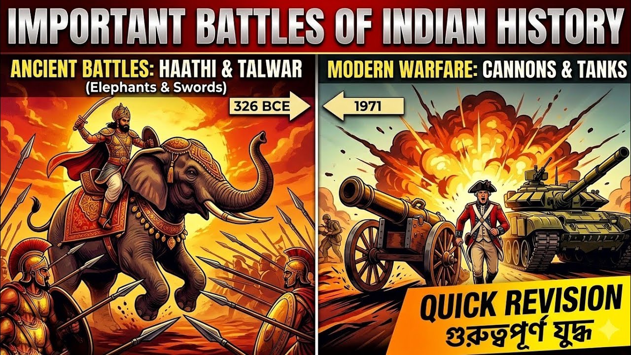 Important Battles of Indian History (Ancient to Modern) | Quick Revision 