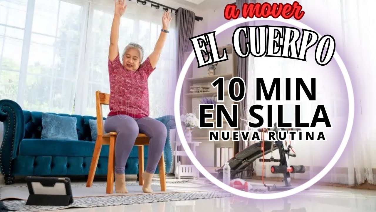 10 min rutina de ejercicios en silla. 10 min seated workout older adult.