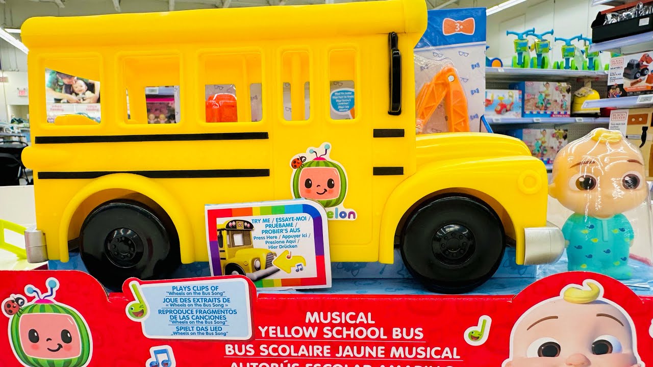 Unboxing Cocomelon Musical Yellow School Bus - Satisfying Unboxing Toy & Review (ASMR)
