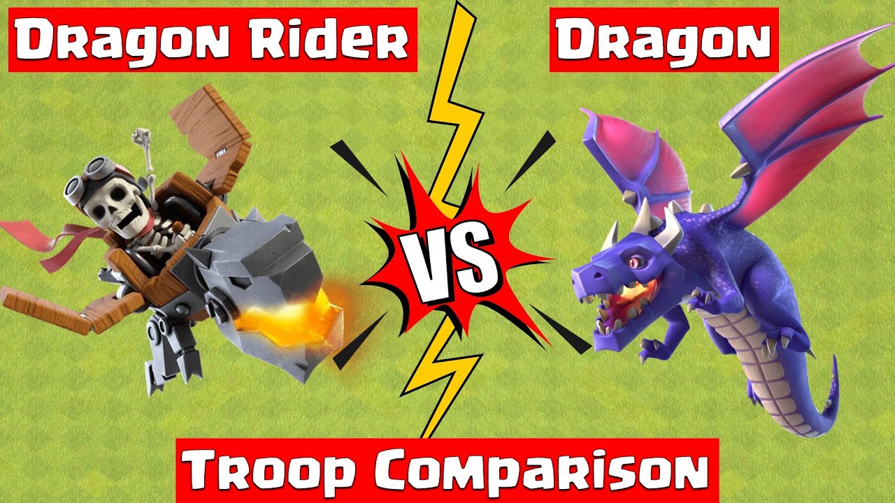 DRAGON RIDER VS DRAGON - TROOP COMPARISON IN COC | Clash of Clans