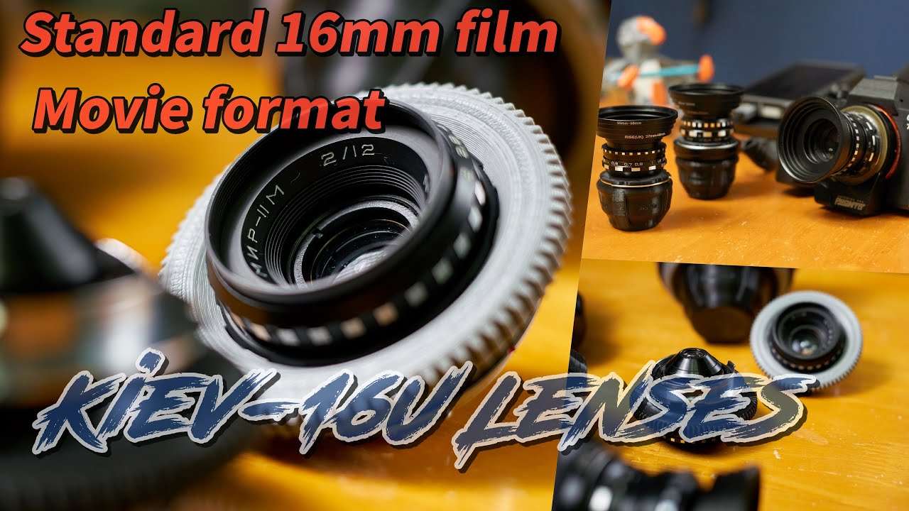 Conversion Adapter and Focus Ring for Kiev-16u (Mir-11M, Vega 7-1, Tair-41M), Vintage Movie Lenses
