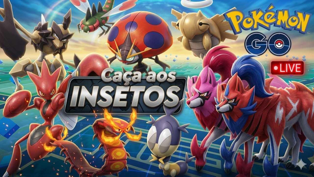 AO VIVO 🔴 CAÇA AOS INSETOS Com RAID ZAMAZENTA POKÉMON GO TELEPORT SEM BAN