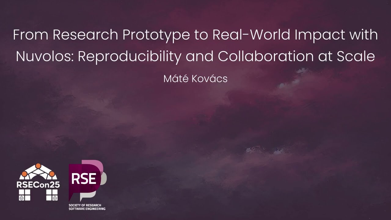 From Research Prototype to Real-World Impact with Nuvolos: Reproducibility & Collaboration at Scale