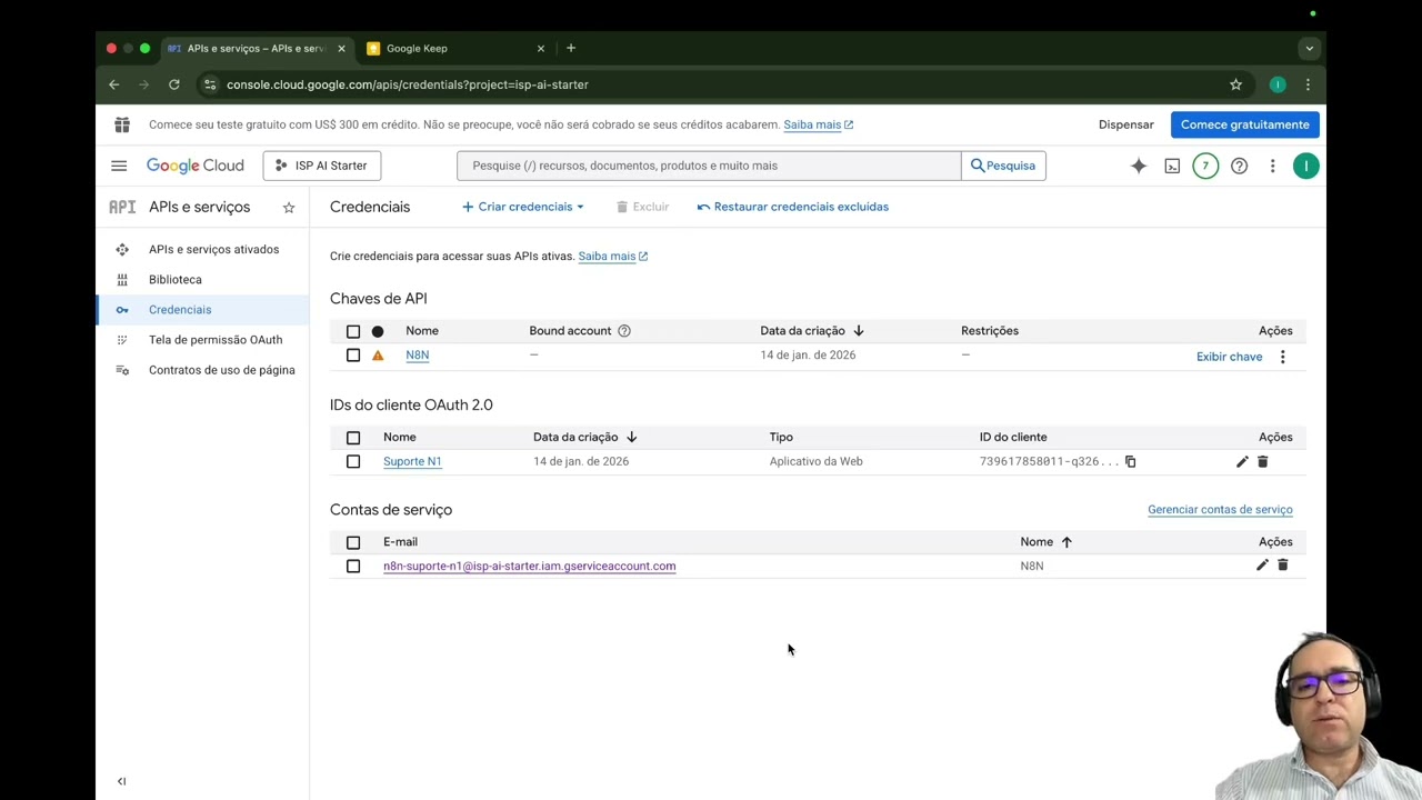 Credenciais Google: Configuração Completa para N8N | Formação ISP AI Starter