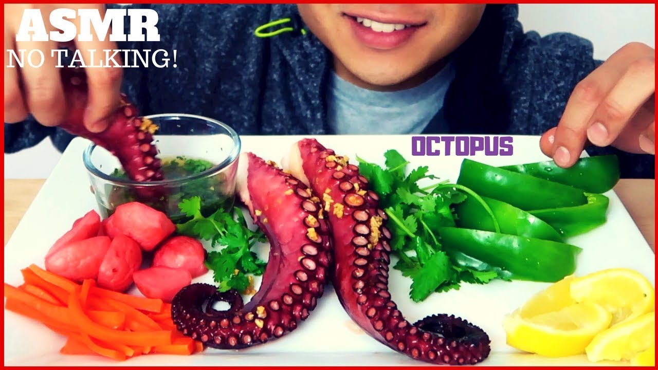 ASMR  *CHEWY* OCTOPUS 🐙 Tako Sashimi NO TALKING | SAVAGE EXTREME EATING SOUNDS | たこ | 문어