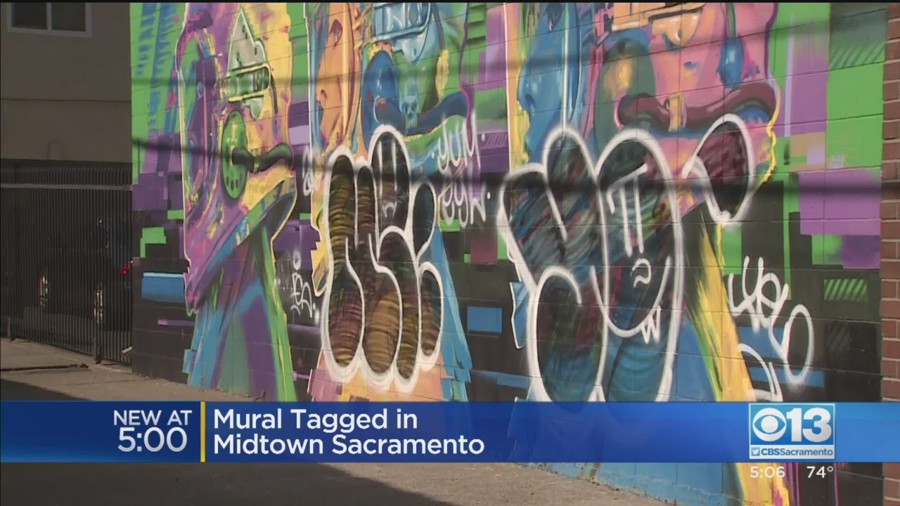 Mural Tagged In Midtown Sacramento