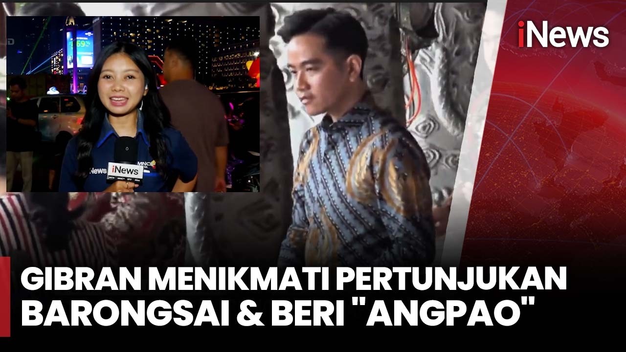 Bundaran HI Bersinar Sambut Imlek, Gibran Bagi-Bagi Angpao di Semarang | iNews Malam 14/2