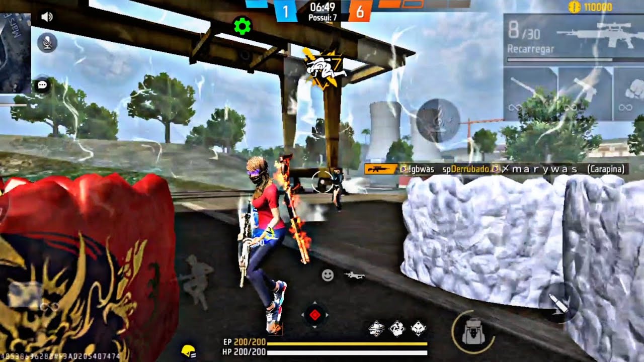 Samsung A55 5G - Highlights Free Fire - Melhores Momentos 4 v 1 🍀