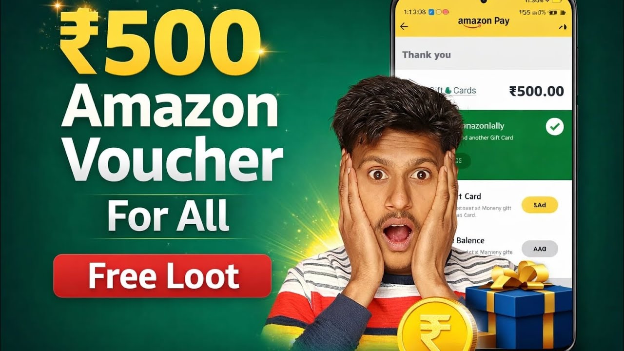 ₹500 Amazon Voucher FREE 😱 Sabko Milega | Free Loot Trick #amazonvoucher