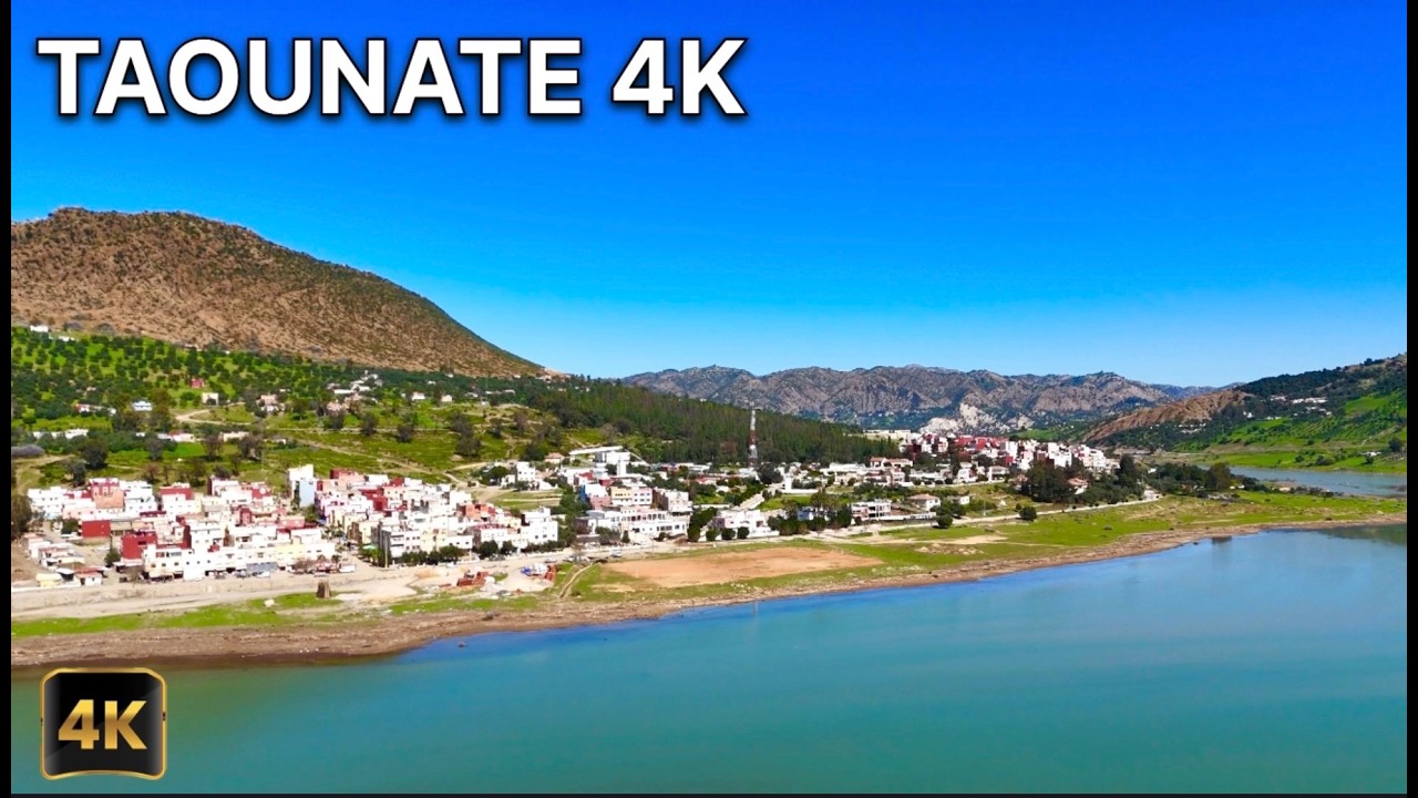 Taounate Morocco outskirts 4K 🇲🇦 | Peaceful Nature Sounds & Aerial Drone Views