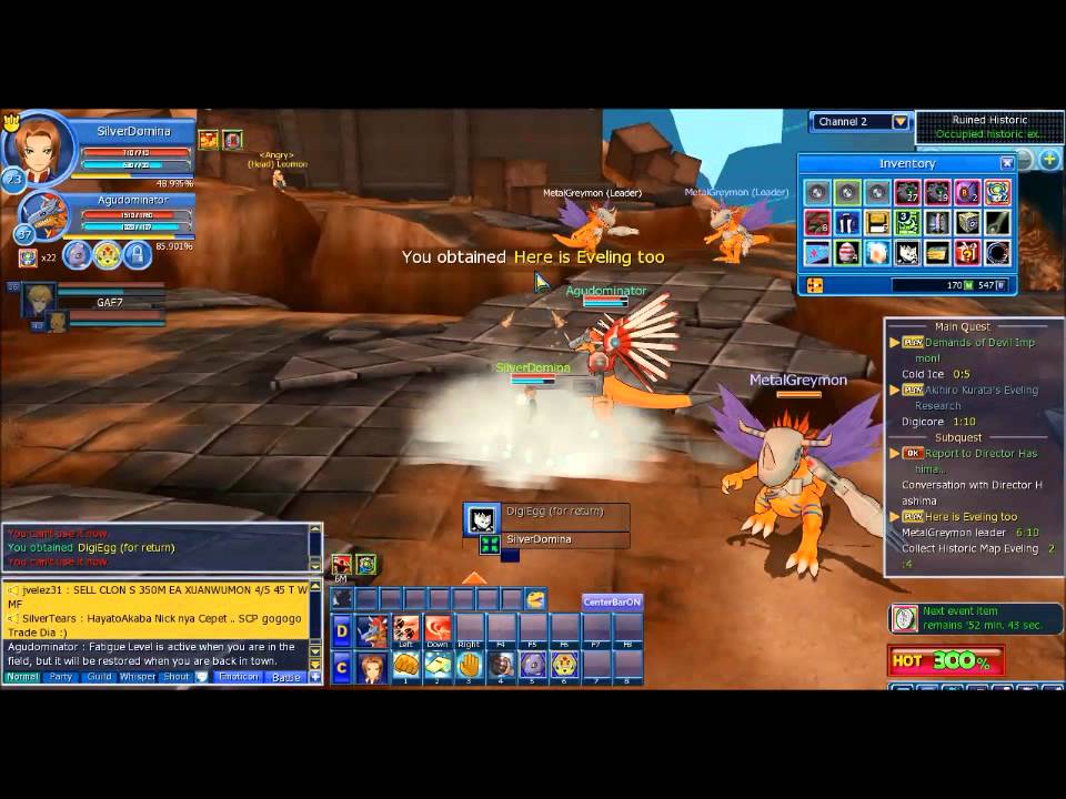 Digimon Maters Online Part 19 Take Down Ice Leomon, Metalgreaymon And Garumon