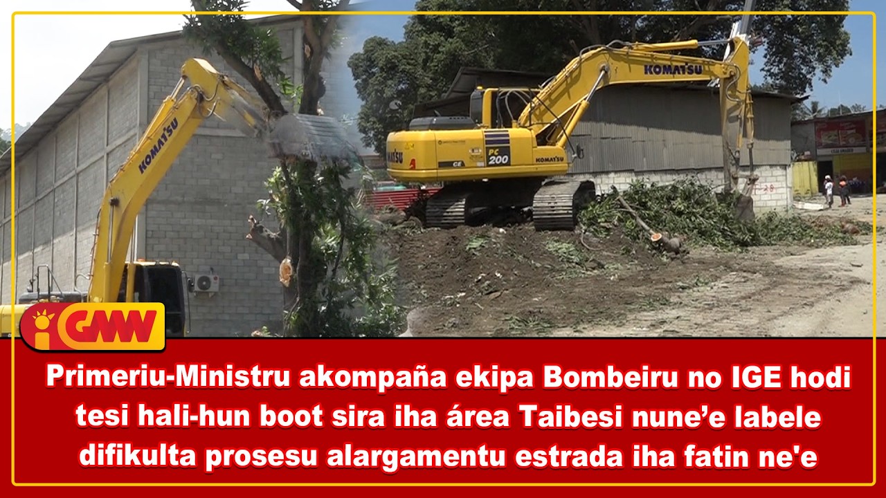 Primeriu-Ministru akompaña ekipa Bombeiru no IGE hodi tesi hali-hun boot sira iha área Taibesi