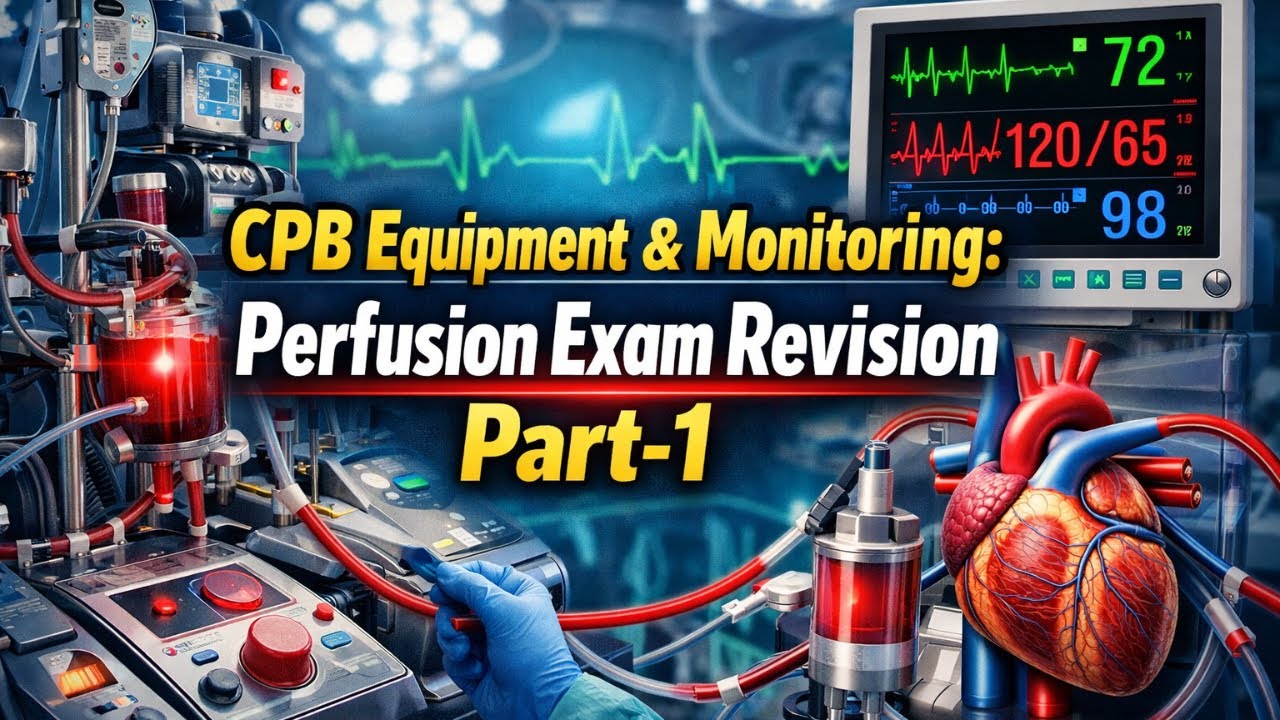 CPB Equipment & Monitoring Perfusion Exam Revision Part 1 #CardiacPerfusionTechnology