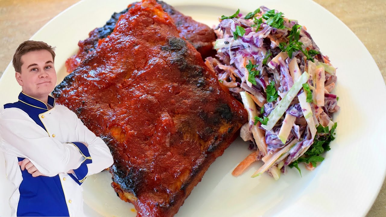 Nejlep&scaron;&iacute; Žeb&iacute;rka s dom&aacute;c&iacute; BBQ om&aacute;čkou a letn&iacute; verze coleslaw sal&aacute;tu | Chef Dejv