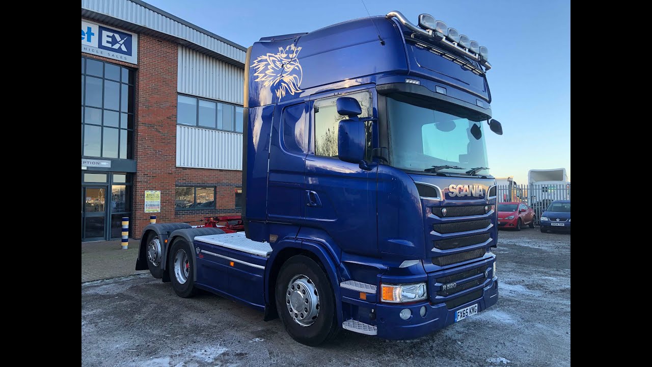 SCANIA R520 V8 STREAMLINE EU6 TOPLINE 6X2 TAG AXLE TRACTOR UNIT 2015 - FX65 KMG