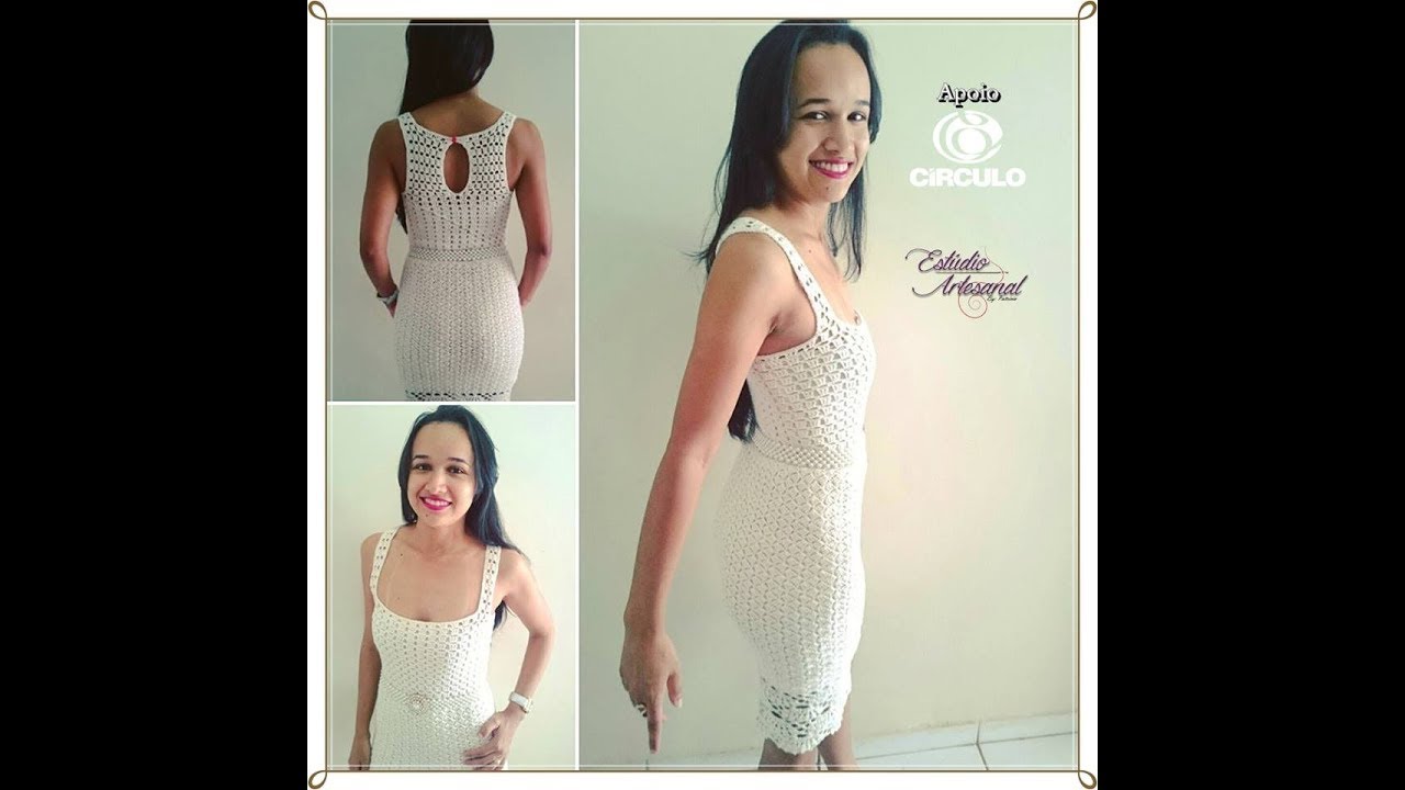 Vestido em croche para o Reveillon