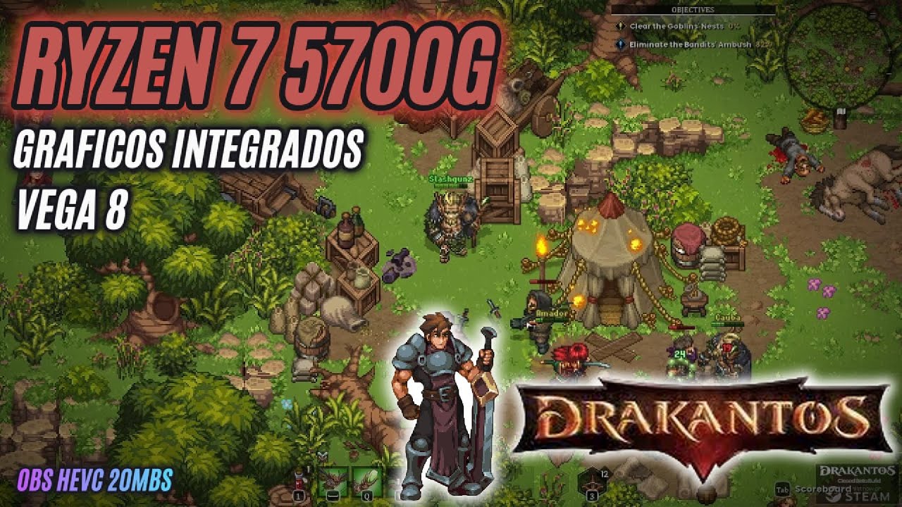 DRAKANTOS || RYZEN 7 5700G | GRAFICOS INTEGRADOS VEGA 8 | APU AMD | OBS HEVC 20MBs ✔️🔴💯