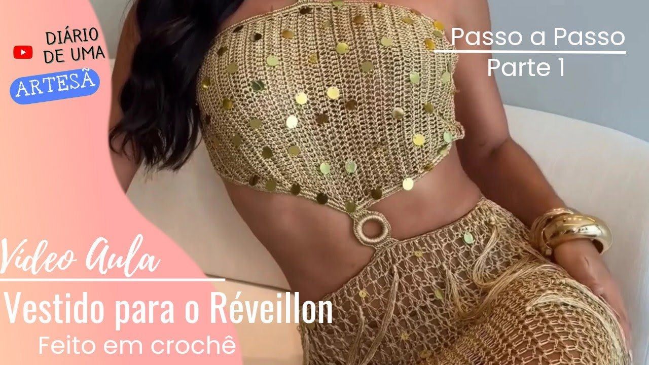 vestido de crochê muito fácil de fazer | vestido de crochê Saint Tropez - vídeo aula parte 1