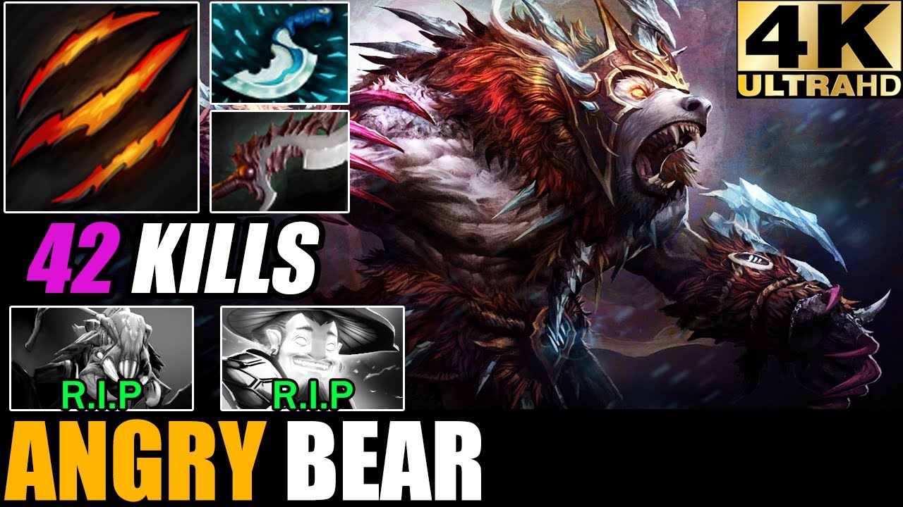 Angry Bear Ursa Mid 42 Kills Unstoppable Epic Battle Fight 7.28 Dota 2