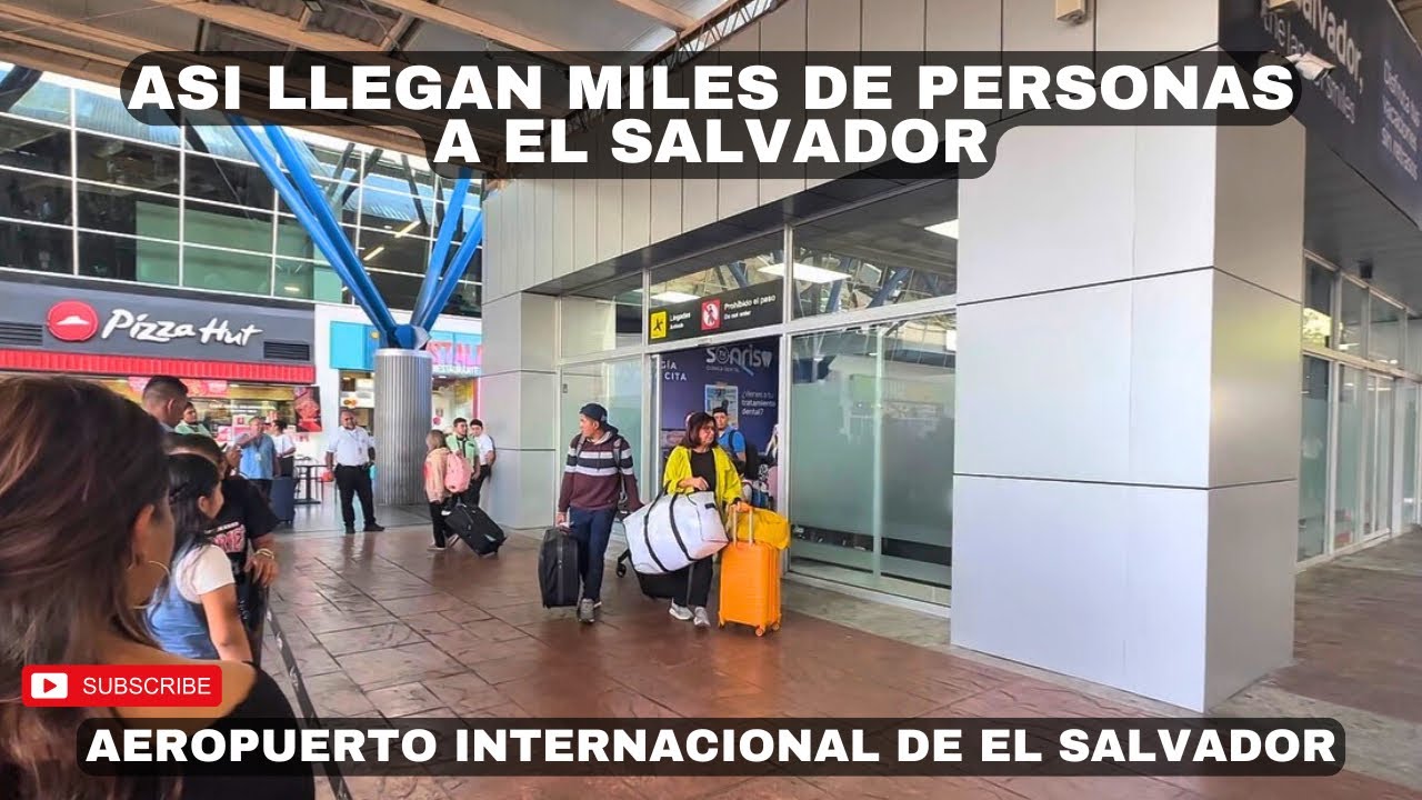 Así llegan MILES DE PERSONAS AL AEROPUERTO INTERNACIONAL DE EL SALVADOR 🇸🇻 😱