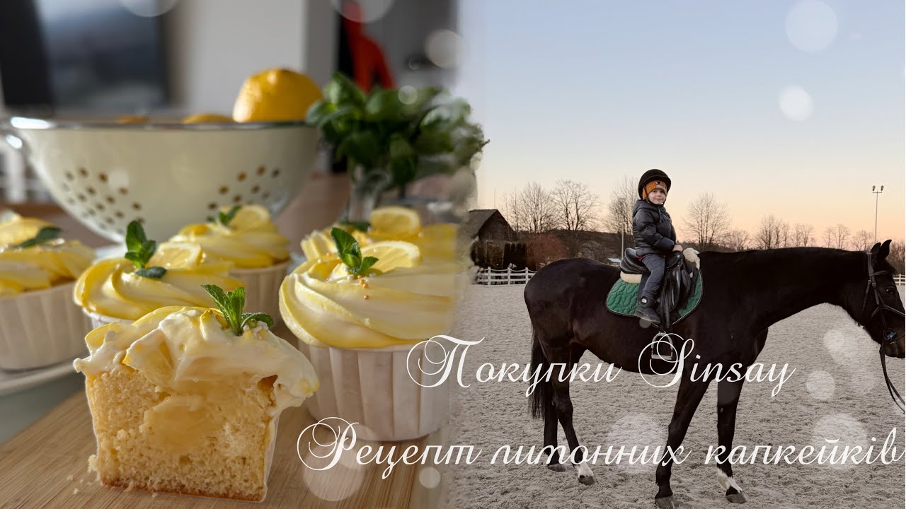 НАША ПРОДУКТОВА КОРЗИНА🧅🥩🍅ПОКУПКИ SINSAY🛍️РЕЦЕПТ ЛИМОННИХ КАПКЕЙКІВ🍋ЕКСКУРСІЯ НА КОНЮШНІ🐎