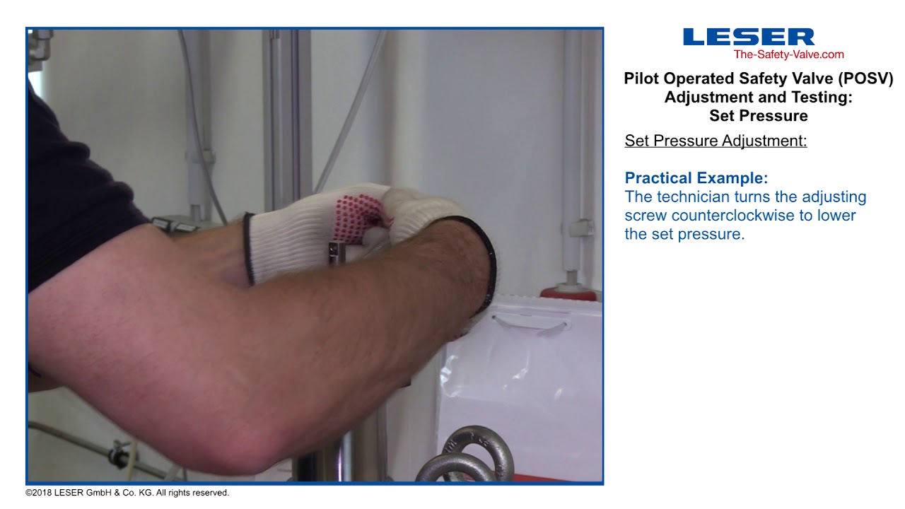 6. POSV - Adjustments and Tests set pressure