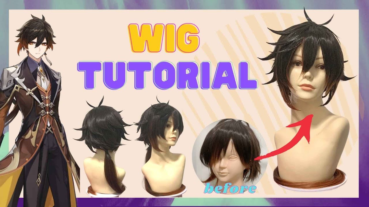 [ Cosplay Wig Tutorail ] Zhongli - Genshin Impact // เซ็ตวิก ปู่จงลี่