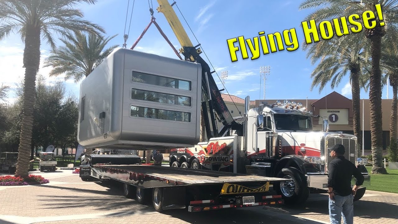 Lifting A Small House! Oversize Load!